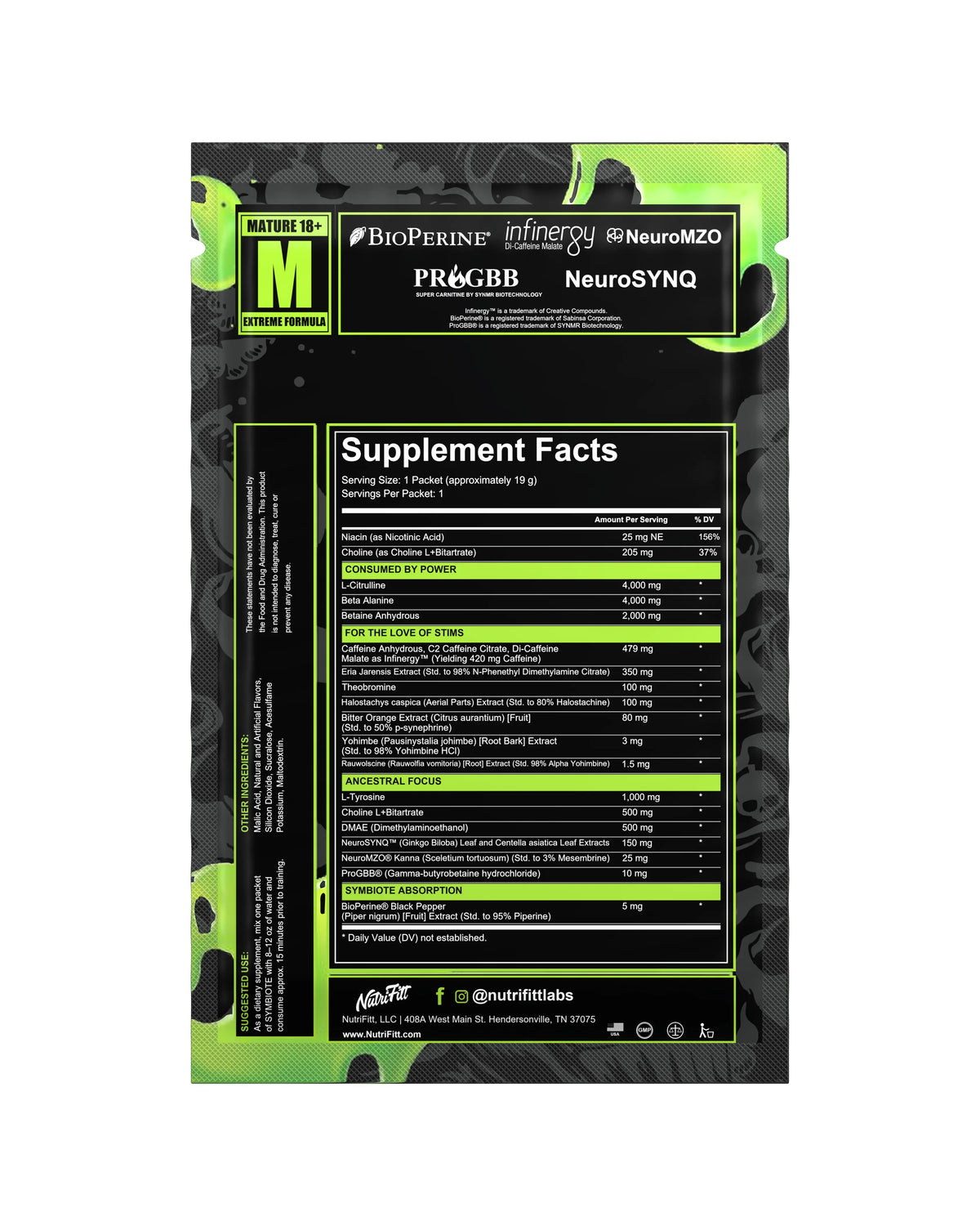 SYMBIOTE EXTREME PRE-WORKOUT SACHETS