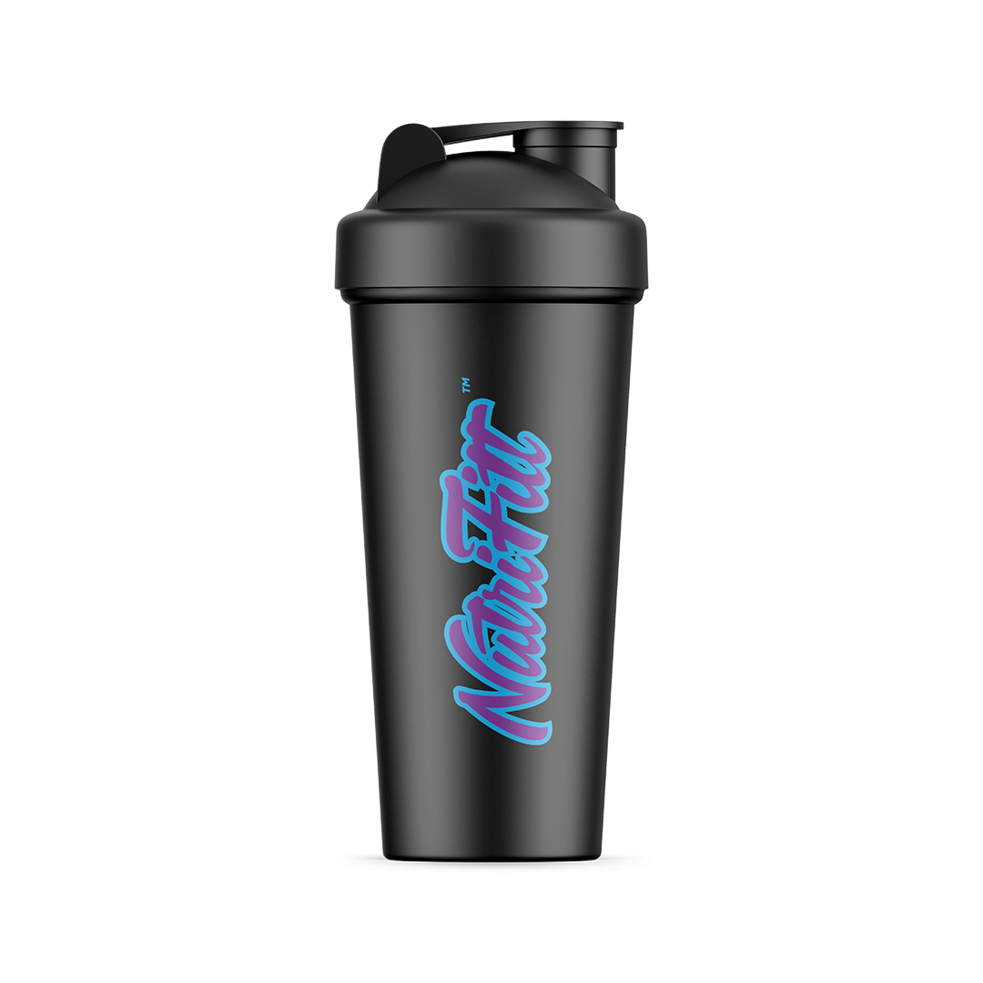 nutrifitt all black matte shaker bottle