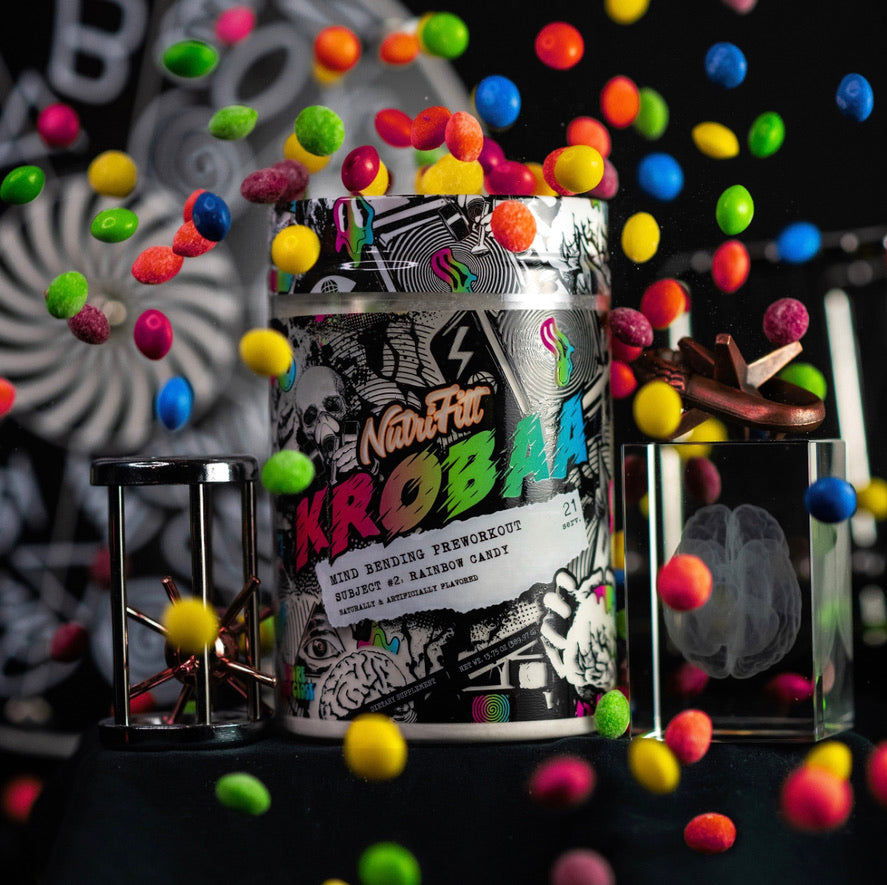 nutrifitt krobaa mind bending preworkout #2 rainbow candy 