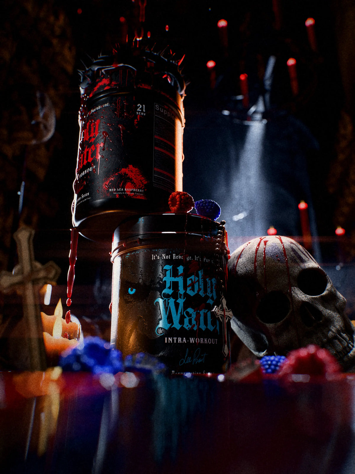 Holy Water tubs in a crypt, Lee Priest Resurrection Series