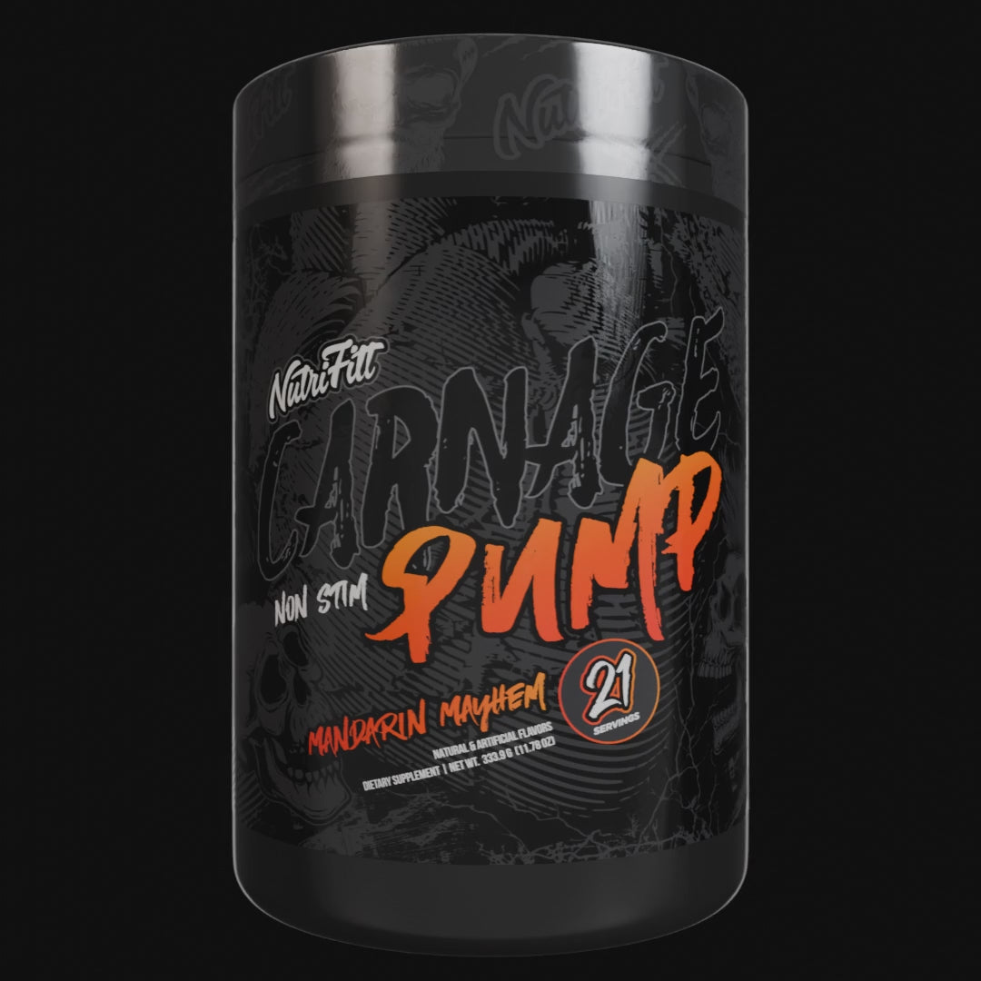 nutrifitt carnage non stim pump mandarin mayhem clip